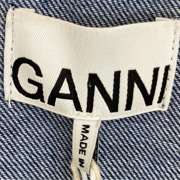 GANNI NEW Denim mini dress size 2 - Picture 7 of 10